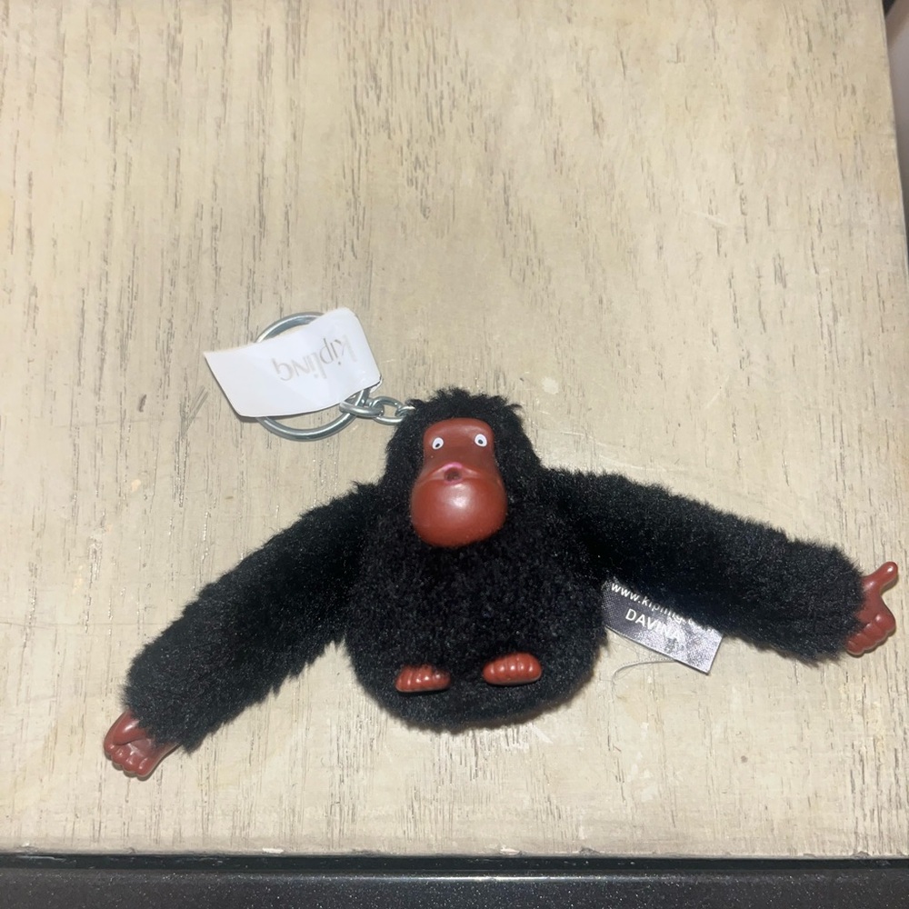 Kipling Black and Brown Monkey Keychain